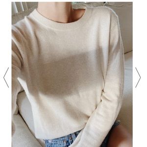 Jenni Kayne everyday slim crew neck in oatmeal